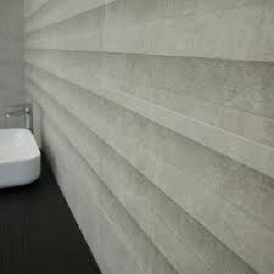 Πλακάκι Pompeya Leeds Grey 30Χ90 Ντεκόρ Γκρι Ματ